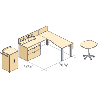 Suggested Office Layout, Casegoods and Desk Units, Groupe Lacasse, Plan 32A