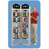 Gressco Library Furniture Display, MAR-LINE® Rotor Screen Starter-2 Screen 5 Tier