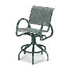Telescope Casual Aruba Counter Height Swivel Chair, Outdoor Sling Counter Cafe Chair