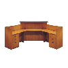 Jasper Swirve Transitional Veneer Corner Reception Desk Workstation
