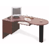 Office Desk, Bow Top Curve with Box File Peninsula