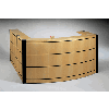 Arnold Modena Contemporary Reception Desk Station -  All Wood Veneer
