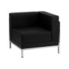 Flash Furniture Hercules Imagination Series Contemporary Black Leather Right Corner Chair with Encasing Frame ZB-IMAG-RIGHT-CORNER-GG