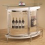 Coaster Furniture 101066 Contemporary Bar Unit with Clear Acrylic Front in White