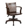 Office Star Designs Deluxe Wood Banker's Chair with Wood Seat in Espresso Wood Finish 105ES