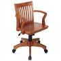 Office Star Deluxe Wood Bankers Chair with Wood Seat (Fruitwood Finish) 105FW