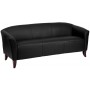 Flash Furniture HERCULES Imperial Series Black Leather Sofa 111-3-BK-GG