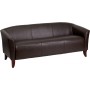 Flash Furniture HERCULES Imperial Series Brown Leather Sofa 111-3-BN-GG