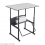 Safco AlphaBetter Desk and 36 x 24 Premium Top without Book Box Gray Top Black Frame 1208GR
