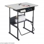 Safco AlphaBetter Desk and 36 x 24 Premium Top with Book Box Black Frame 1209GR