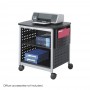Safco Scoot Desk-Side Printer Stand Black/Silver 1856BL