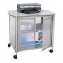 Safco Impromptu Deluxe Machine Stand with Doors Gray 1859GR