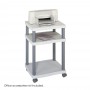Safco Wave Desk Side Printer Stand Light Gray 1860GR