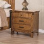 Coaster 205262 Brenner 3 Drawer Night Stand with Felt-Lined Drawer in Natural
