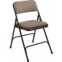 National Public Seating 2207 2200 Series Fabric Upholstered Premium Folding Chair in Russet Walnut