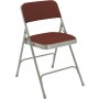 National Public Seating 2208 2200 Series Fabric Upholstered Premium Folding Chair in Majestic Cabernet