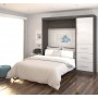 Bestar 25892-4717 Nebula 84" Full Wall bed kit in Bark Gray & White