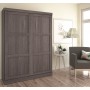 Bestar 26184-47 Pur Queen Wall bed in Bark Gray
