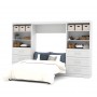 Bestar 26896-17 Pur 131" Full Wall Bed kit in White