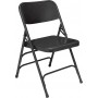 National Public Seating 310 300 Series Premium All-Steel Brace Double Hinge Folding Chair in Black