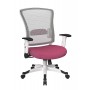 Officestar 317W-W1C1F2W-261 White Frame Managers Chair in Pink