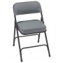National Public Seating 3212 3200 Series 2" Fabric Upholstered Folding Chair in Charcoal Grey