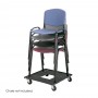 Safco Stack Chair Cart Black 4188