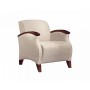OFS 4461 Senna Upholstered Lounge Chair with Wood Arm Caps