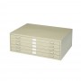 Safco 5-Drawer Steel Flat File for 24" x 36" Documents Tropic Sand 4994TSR