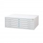 Safco 5-Drawer Steel Flat File for 30" x 42" Documents White 4996WHR