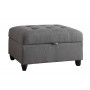 Coaster 500414 Stonenesse Grey Storage Ottoman with Button Tufting in Grey