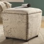 Coaster 501108 Ottomans Upholstered Ottoman with Nailhead Trim in Grey