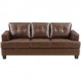 Coaster Furniture Samuel Upholstery Stationary Fabric Sofa in Dark Brown 504071