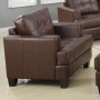 Coaster Furniture Samuel Upholstery Stationary Fabric Chair in Dark Brown 504073