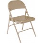 National Public Seating 51 50 Series Standard All-Steel Folding Chair in Beige