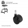 Safco TaskMaster Carpet Casters 2" Pack 5131