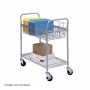 Safco Wire Mail Cart 24"Width Gray 5235GR