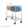 Safco Wire Mail Cart 36"Width Gray 5236GR