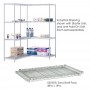 Safco Industrial Extra Shelf Pack 48 x 18" Metallic Gray 5293GR