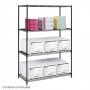 Safco Industrial Wire Shelving 48 x 24" Black 5294BL