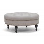 Wholesale Interiors 531-Beige-Otto Palfrey Beige Linen Modern Tufted Ottoman