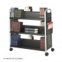Safco Scoot Double Sided 6 Shelf Book Cart Black 5335BL