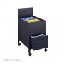 Safco Locking Mobile Tub File with Drawer Letter Size Black 5364BL