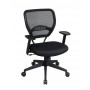 Office Star Space Seating Professional Black AirGrid Back Managers Chair with Black Mesh Fabric Seat 5500