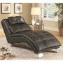Coaster Furniture Upholstery Stationary Fabric Chaise in Black 550075