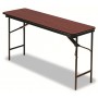 Iceberg Premium Wood Laminate Folding Table 18 x 72 - Mahogany 55284