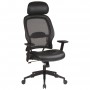 Office Star Space Seating Professional Leather AirGrid Chair with Adjustable Headrest 57906