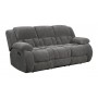 Coaster 601921 Weissman Casual Pillow Padded Reclining Sofa in Grey