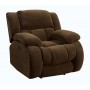 Coaster 601926 Weissman Casual Pillow Padded Glider Recliner in Brown
