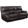 Coaster 601932 Willemse Motion Loveseat with Storage Console in Chocolate